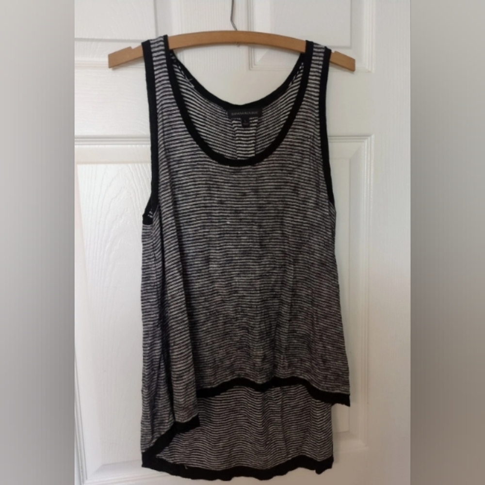 Banana Republic Stripe Linen Tank small medium tunic sleeveless stripe